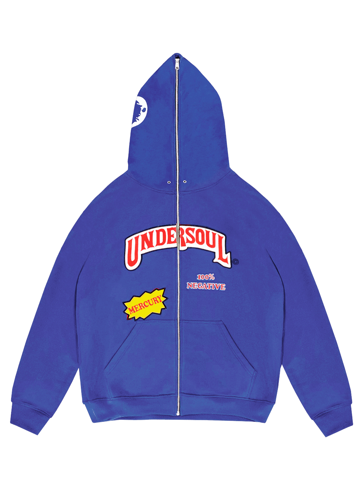 BLUE «UNDERWOOD» FULL ZIP HOODIE