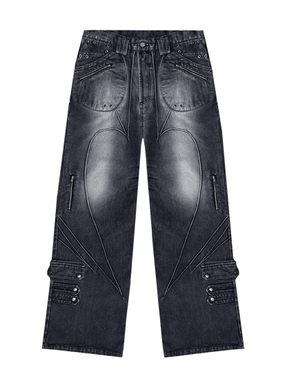 UNDERSOUL WASHED DENIM JEANS