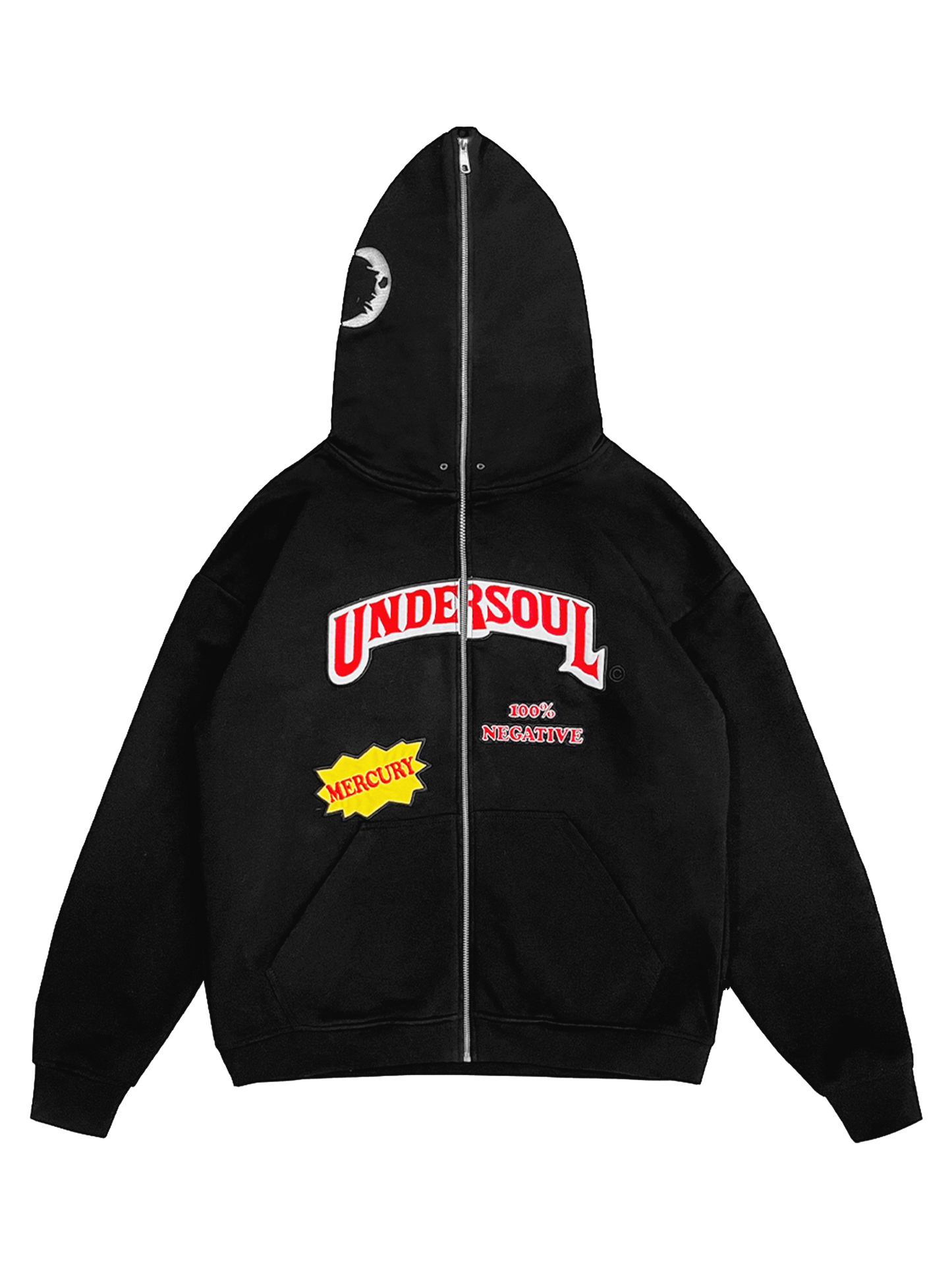 BLACK «UNDERWOOD» FULL ZIP HOODIE