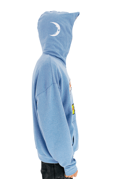 LIGHT BLUE «UNDERWOOD» FULL ZIP HOODIE