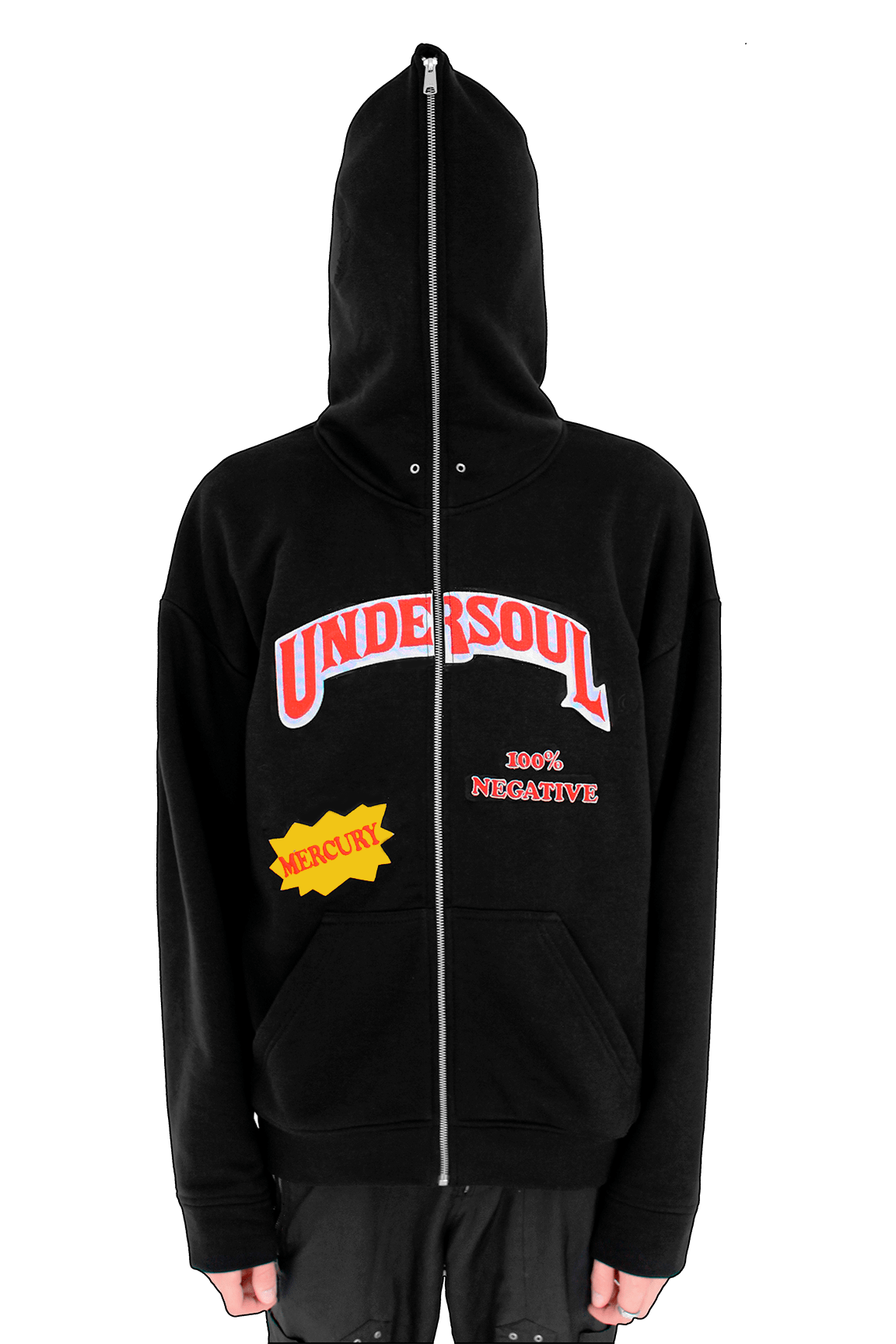 BLACK «UNDERWOOD» FULL ZIP HOODIE