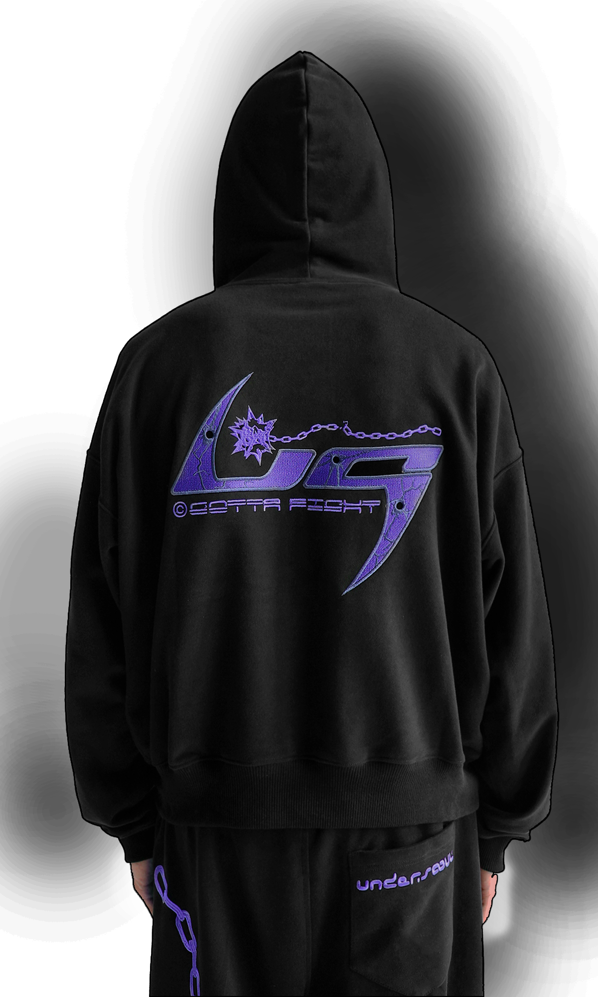 PURPLE «GÖTTA FIGHT» HOODIE