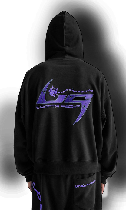 PURPLE «GÖTTA FIGHT» HOODIE